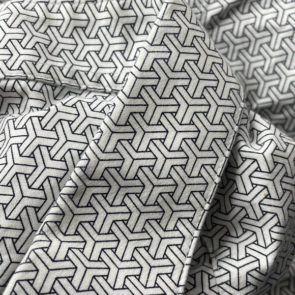 Alfani Slim Fit Stretch Mens Large 16-16.5 34-35‎ Geometric Print Dress Shirt - Picture 3 of 12